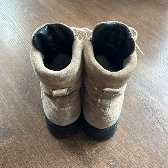 All Saints Paulina tan suede combat boots 40 9 - Picture 3 of 7